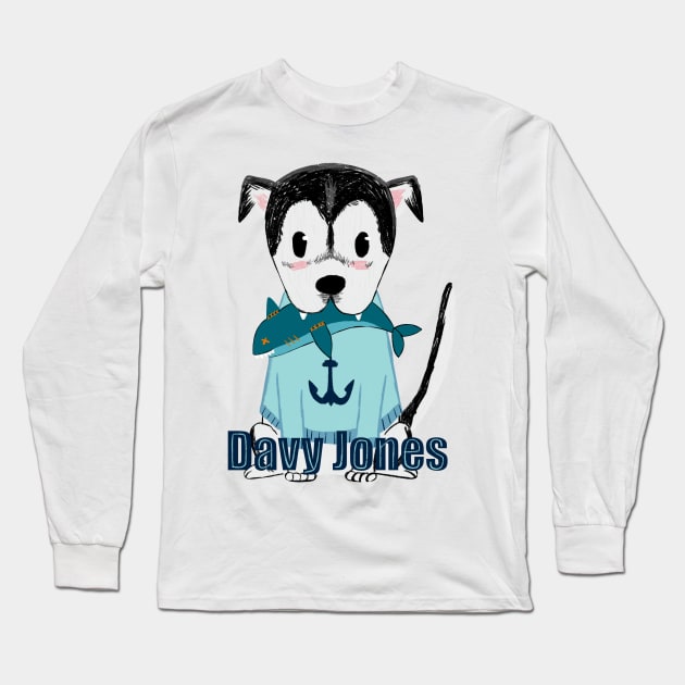 Seattle Kraken Davy Jones Team Dog Long Sleeve T-Shirt by allysci